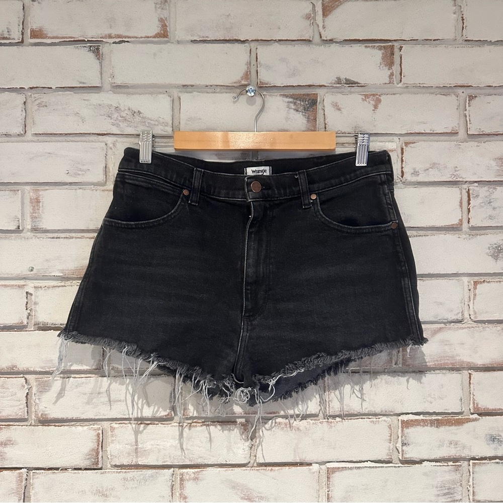 Wrangler Black Denim cut off Jean Shorts size 30